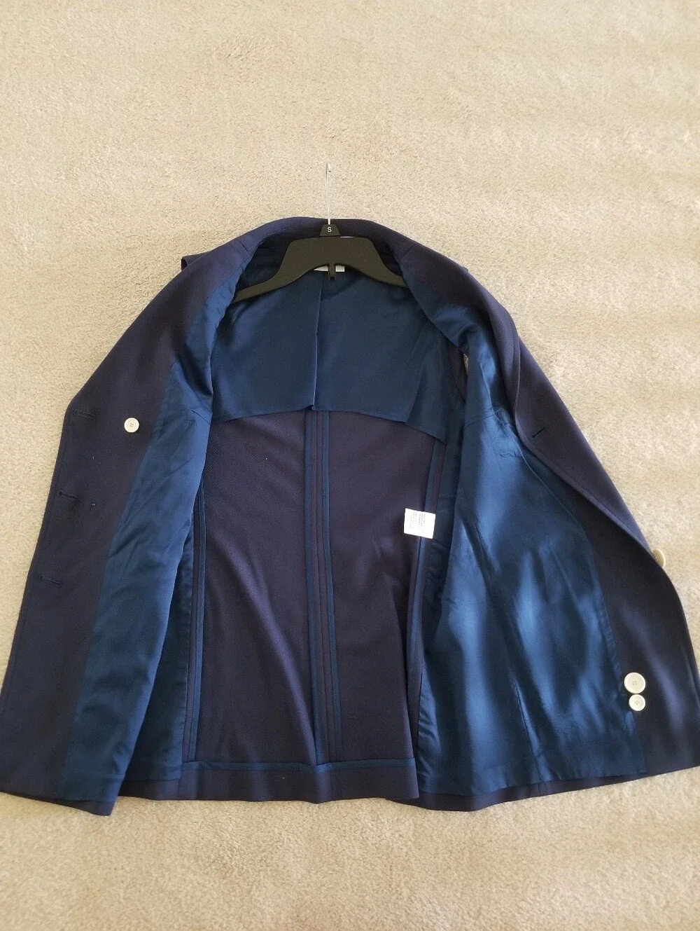 Akris Punto Navy Blue Double Breasted Sleeveless Blazer Vest Size 8